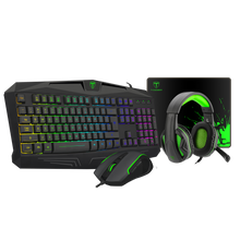 T-DAGGER T-TGS003 Mouse/ Keyboard/Mousepad/Headset 4 IN 1 Gaming Combo Set