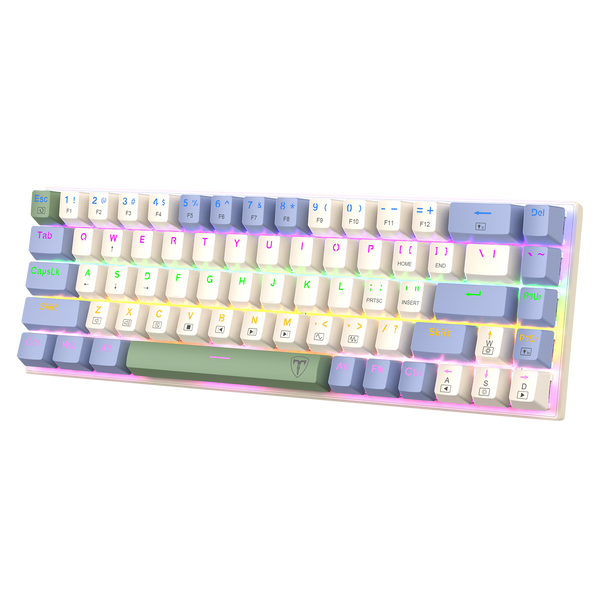 T-DAGGER VIATOR T-TGK325 60% Wired Rainbow Mechanical Gaming Keyboard