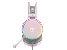 T-DAGGER T-RGH304 Pink Gaming Headset with Backlighting
