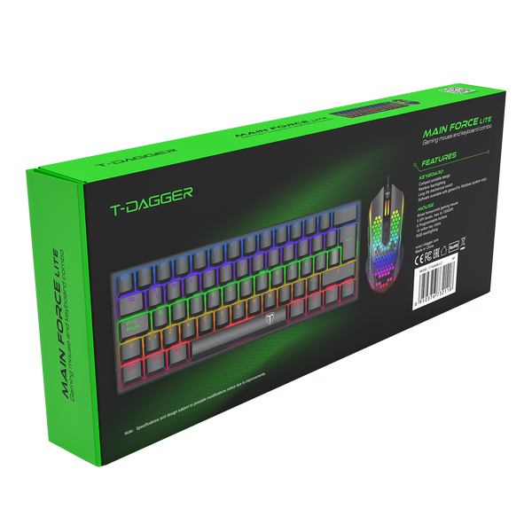 T-DAGGER T-TGS008-LIT 2 in 1 Gaming Mouse and Keyboard Combo